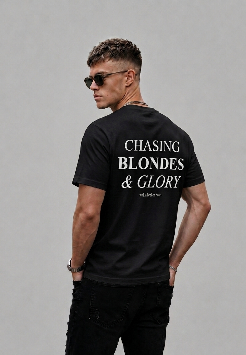 Chasing blondes & glory with a broken heart Graphic T-shirt - Regular Fit T-shirt