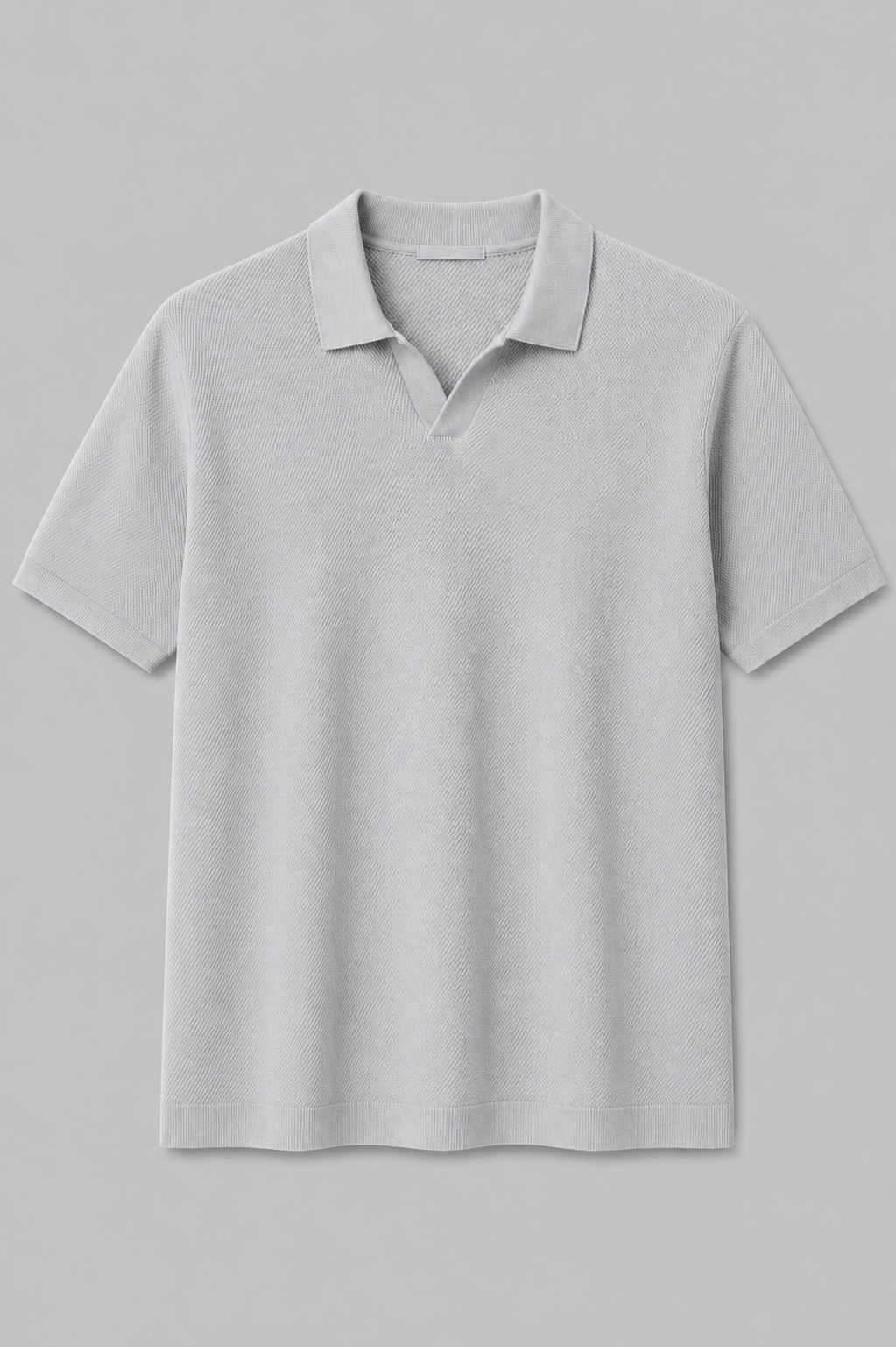 Midnight Texture Polo Glacier Gray T-shirt