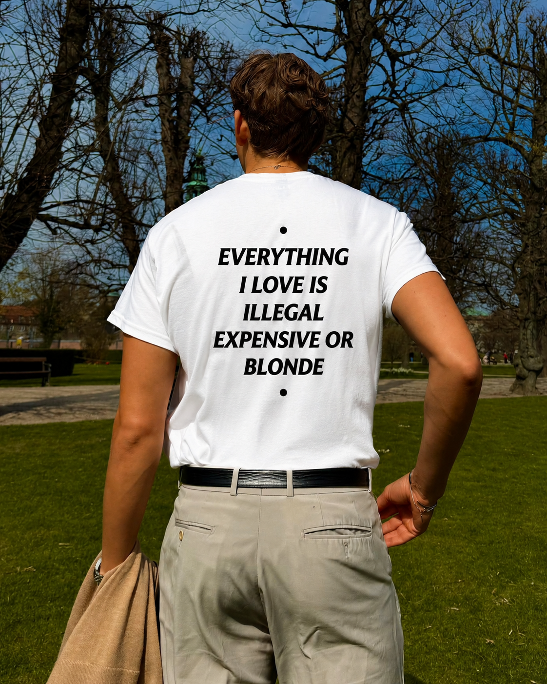 Everything I love Is Illegal Expensive Or Blonde Graphic - Regular Fit T-shirt